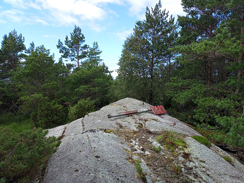 Toppen av Rossafjellet, 105 moh.
