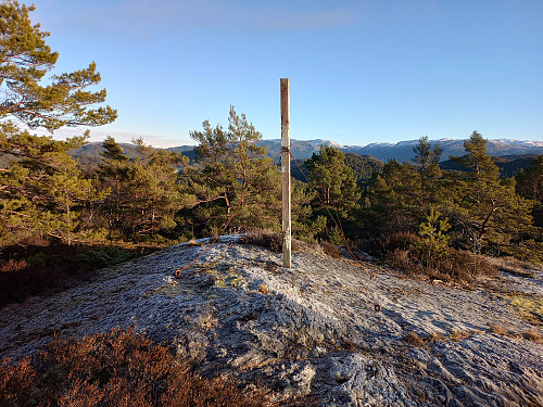 Toppen av Moldbrekkfjellet, 120 moh.