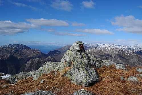 Toppen av Tindafjellet, 940 moh.