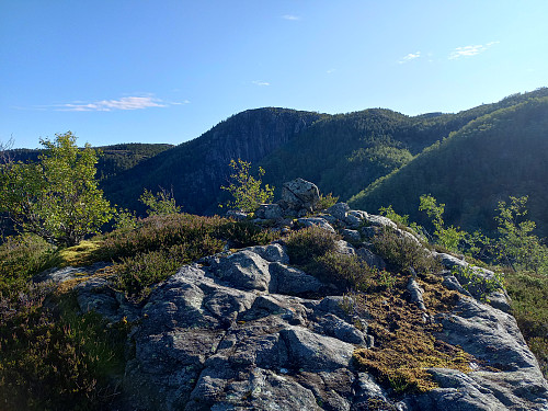 Toppen av Fossafjellet, 380 moh.