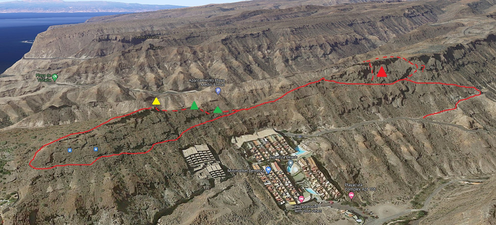 Min tolkning av fjellryggene syd og nord for 127-bandet. 