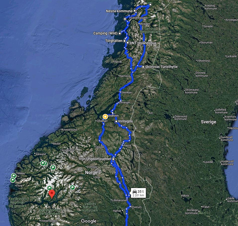 Kjørerute