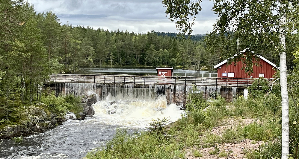 Imponerende vannføring ved Skjersjødammen