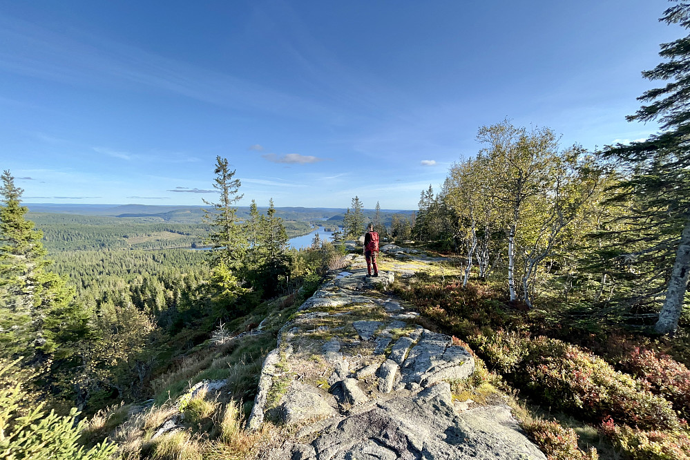 Det er fint og åpent oppe på selve toppen, noe som gir godt overblikk over store deler av terrenget. 