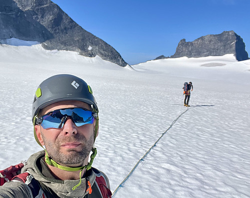 Det var fint føre over Storjuvbreen.