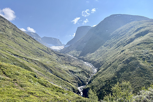 Et siste farvel til det alpine høyfjellet før vi nådde Brånåvegen. Derfra var det enkelt ned til Elvesæter hvor den andre bilen ventet.