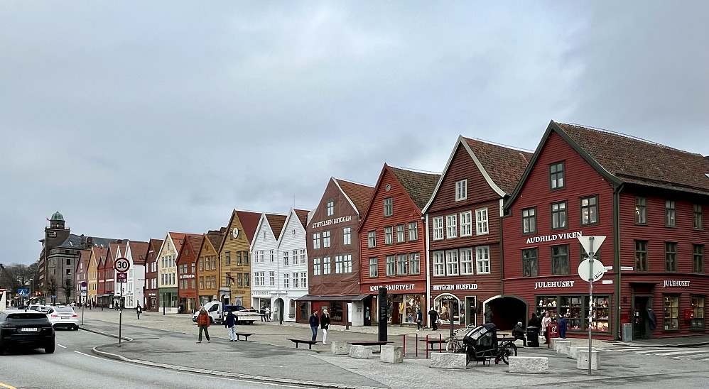 Når man er på byvandring 
i Bergen, så må man selvsagt besøke Bryggen