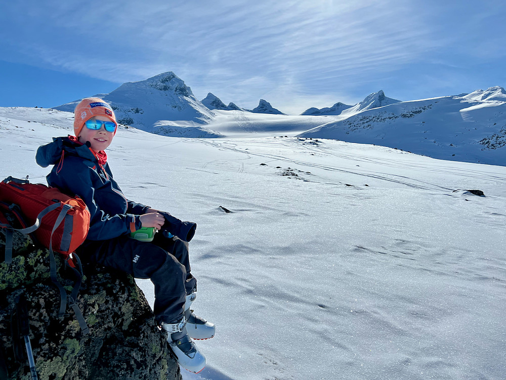 Fyrste pause med upåklageleg utsikt :) 