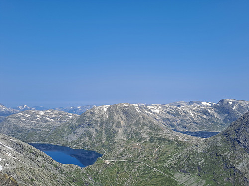 Frå Oppljosegga mot Djupvatnet og Kolbeinsvatnet