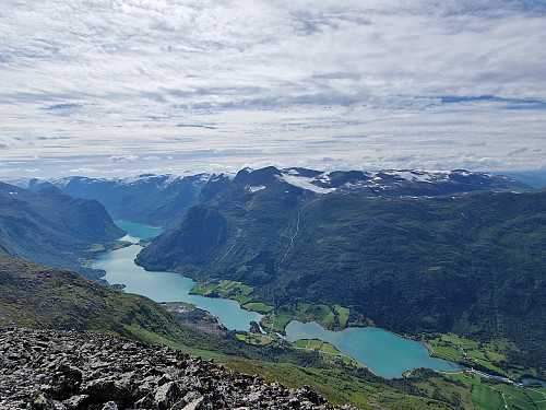 Fin utsikt frå Meleinibba mot Oldevatnet
