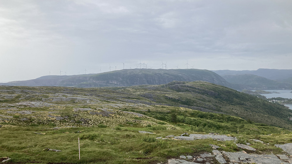 Vindmøllepark på Harbaksfjellet i øst