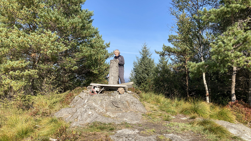 Tereleitet 245 moh med trig-merke og søyle