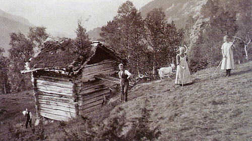 Høyløen på Klyvsstølen (Nyestølen) i 1930-årene. Foto: Per Kløve
