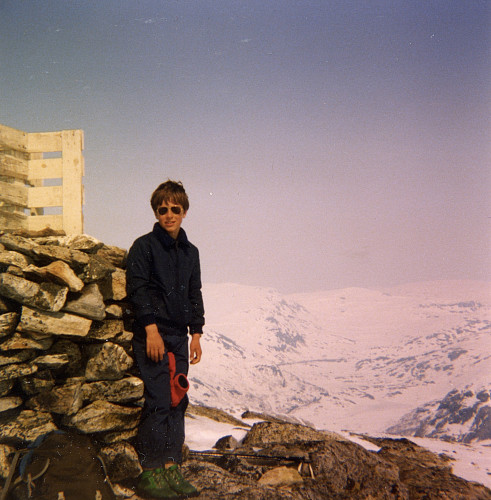Peer på toppen av Mjølfjellet 1374
