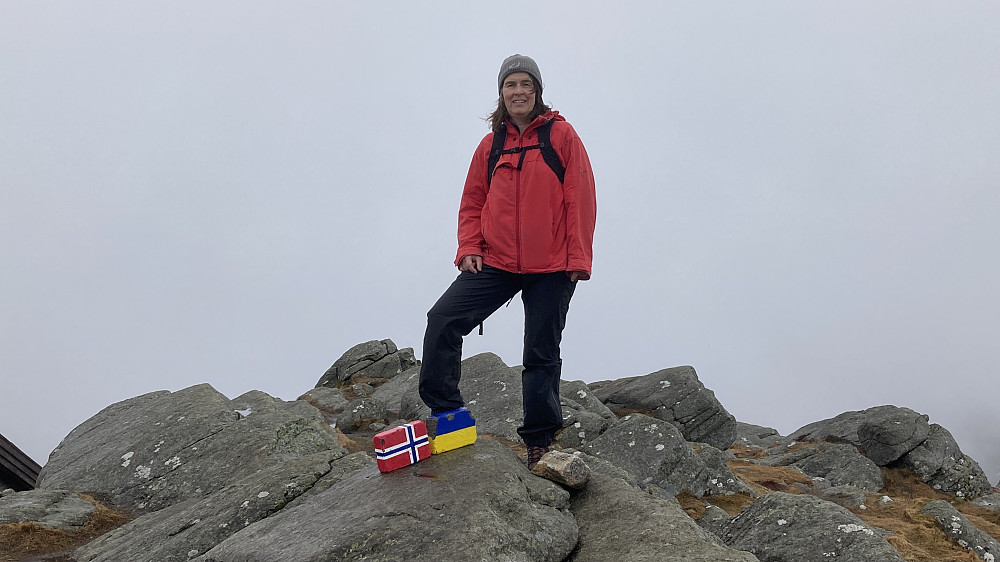 Flott markering på toppen av Løvstakken!