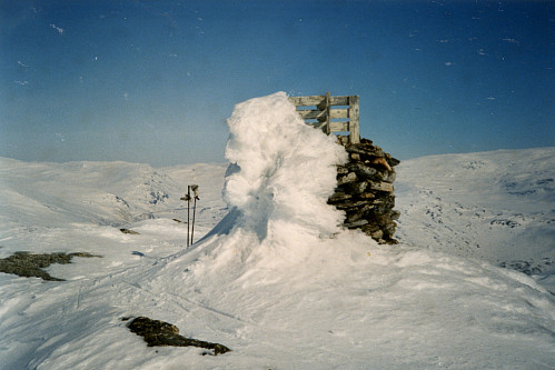 1374-varden på Mjølfjellet NV fra annen vinkel
