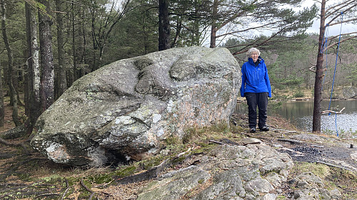 Astrid ved Kalven. Foto mot sør.