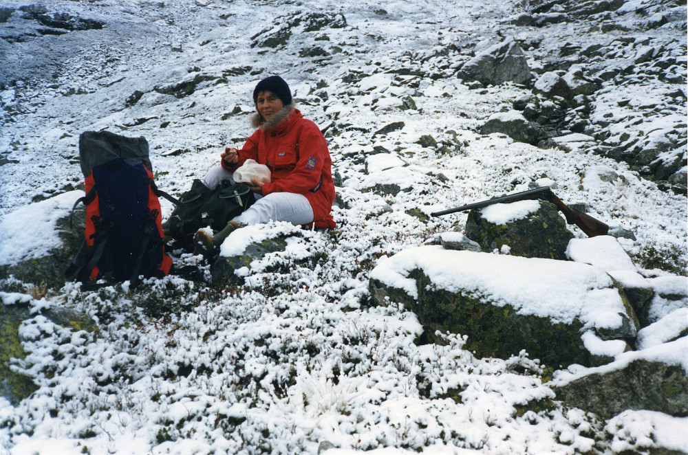 Nysnø på Mjølfjellet 1. oktober 1988