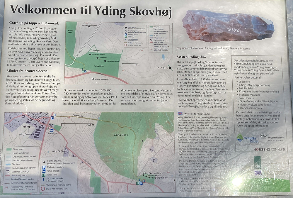 Infotavle om Yding Skovhøj 