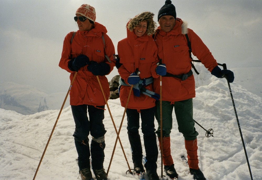 Kim, Julie og jeg på toppen av Storafjellet 1583 i Ulvik