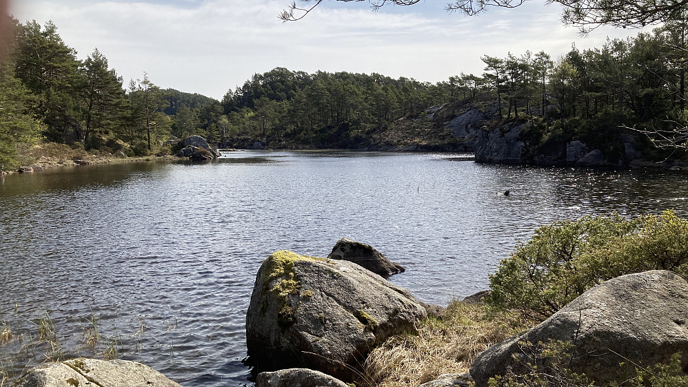 Fra demningen østover Hisdalsvatnet
