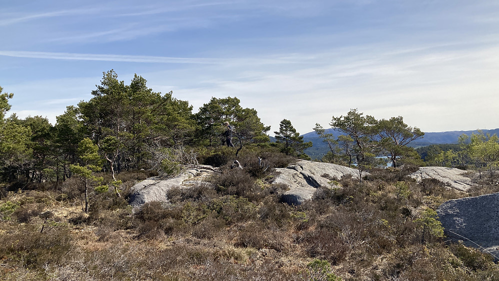 Astrid skimtes på toppen. Foto fra vest
