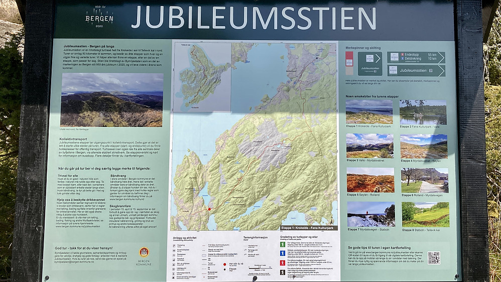 Info om Jubileumsstien ved turstart