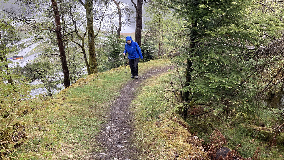 Slyngete, fin gammel vei opp mot åsen vest for Lappeleiren.