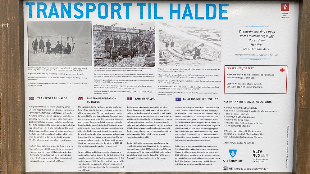 Transport til Halde gikk med hest både sommer og vinter