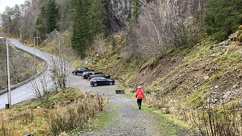 Parkeringen ved Fanafjellsvegen 