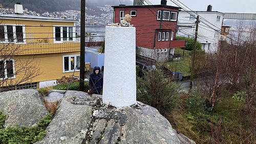 Søylen/fastmerket på Hegreneset. Foto mot SØ.
