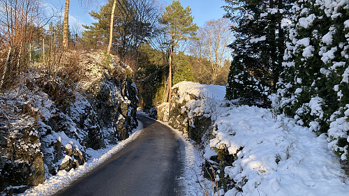 En av skjæringene for gamle Osbanen