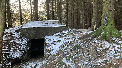 Bunker sør åpning/inngang fra nord