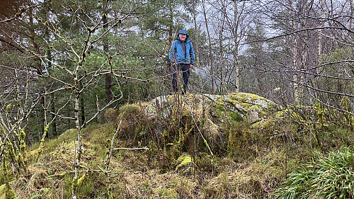 Knut på stedet der søylen har stått. Foto Astrid