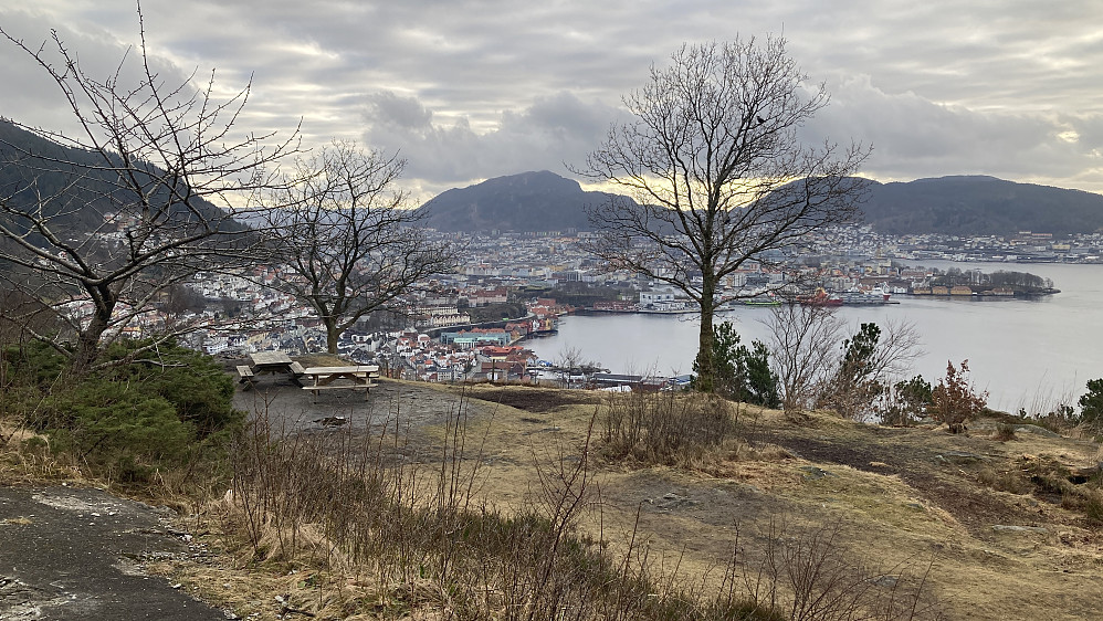 Fra Sandviksbatteriet mot Bergen sentrum