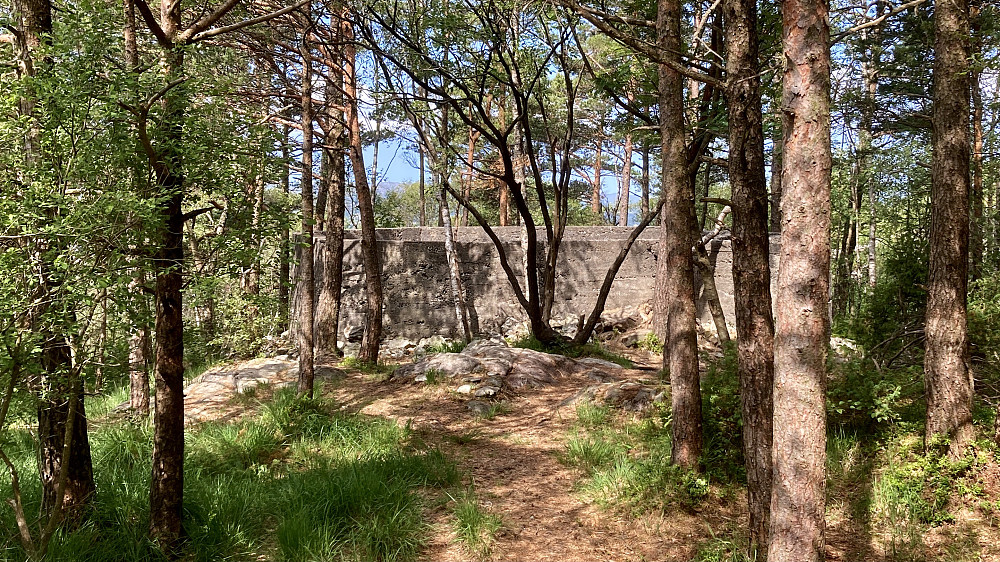 Brønn for skyteradar fra 2VK. Ligger ca 50 m sør for utsiktspunktet. GPS 32V 292729 6691449, 138 moh