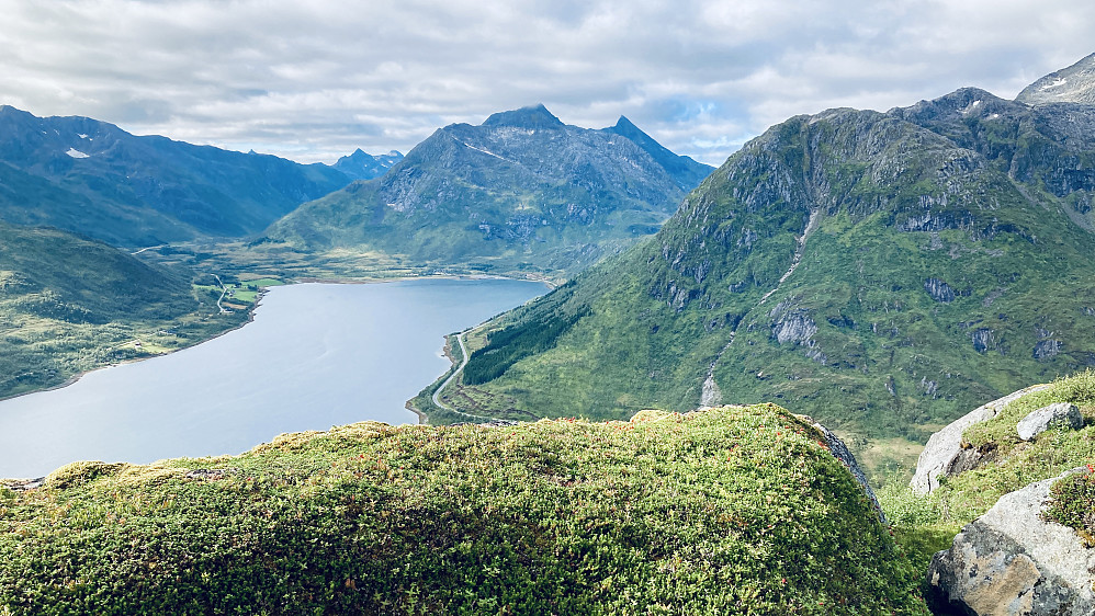 Fra Brattfjellet sørover mot Gullesfjordbotn 