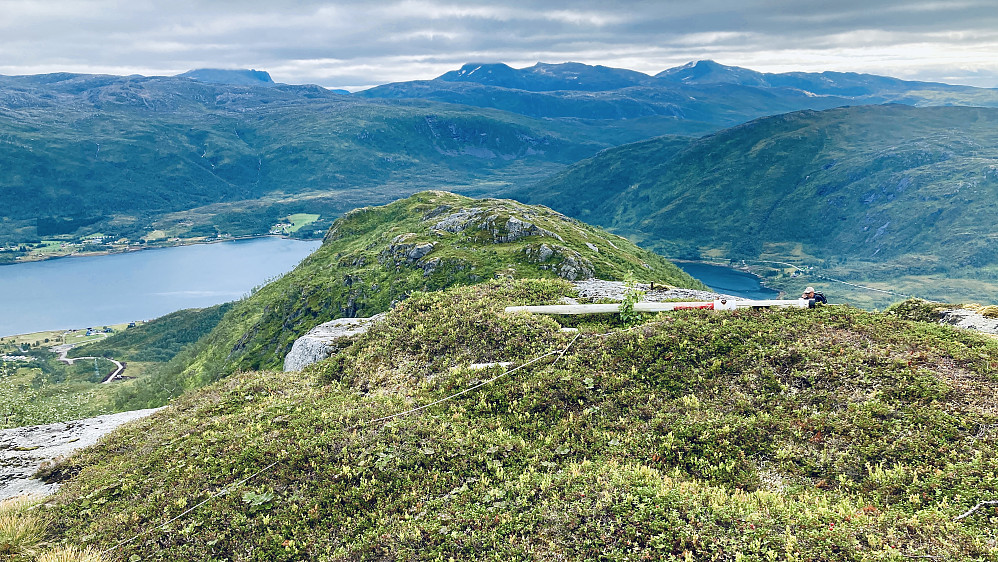 Gammelt trig-punkt på Kobberyggen. Utsikt mot øst