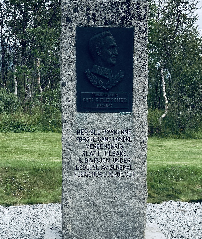 General Fleischer (1883-1942) ledet de allierte styrkene som stoppet den tyske invasjonen mot nord ved Lapphaugen.