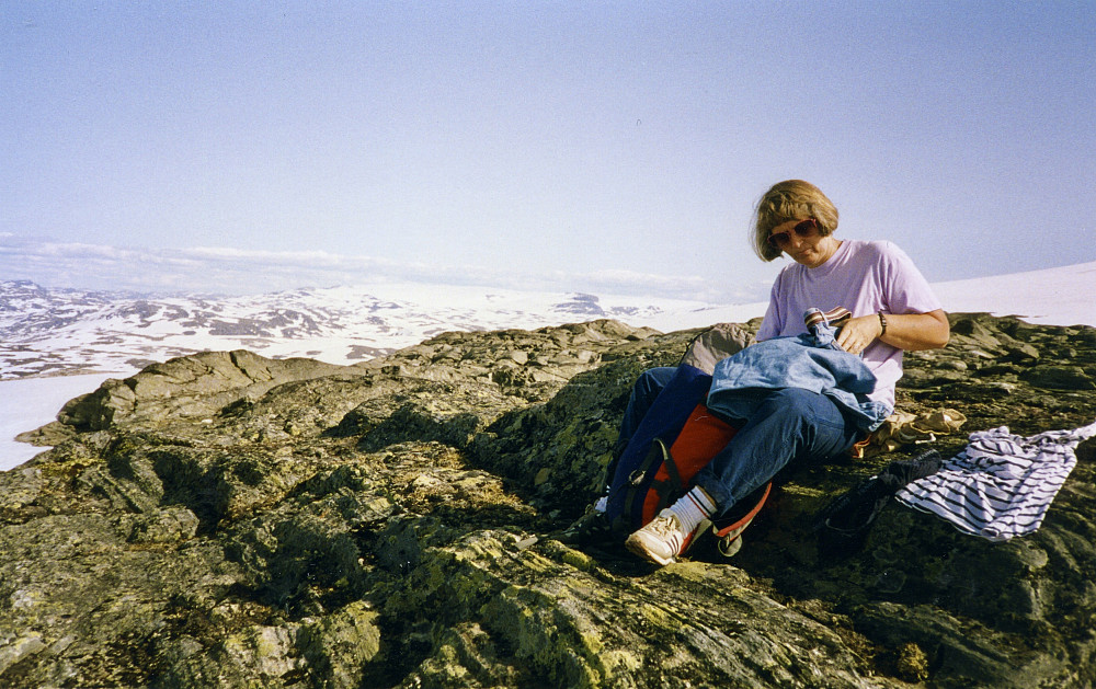 Pause på en av småtoppene på Vossaskavlen ca. 1500 moh