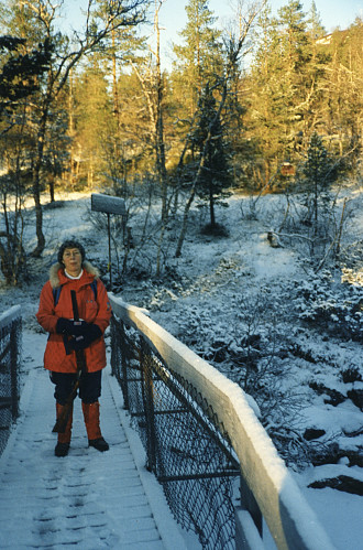 Astrid på Øvre Vel broen november 1995