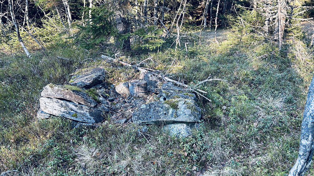 Gammelt stolpefeste i Skiplebakken