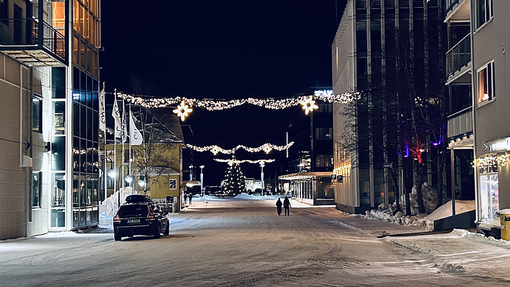 Julaften i Svolvær sentrum