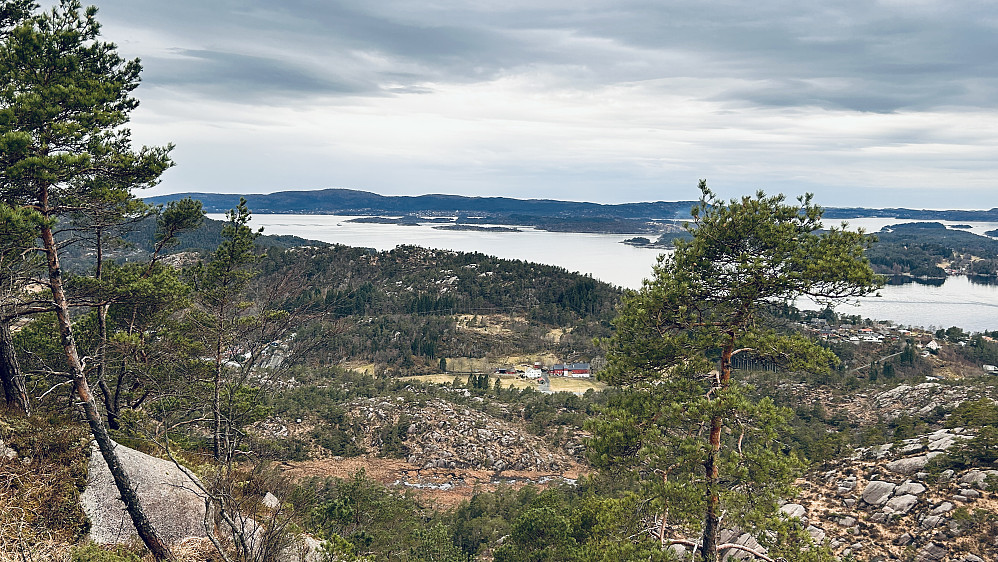 Flott utsikt vestover mot Raunefjorden
