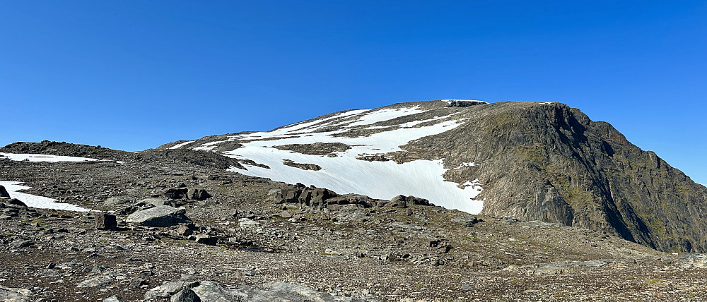Foto nordover mot Nordmannsjøkelen og kuppelen for Seilandstuva