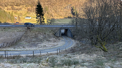 Starten på Byvegen med tunnel under Arnavegen