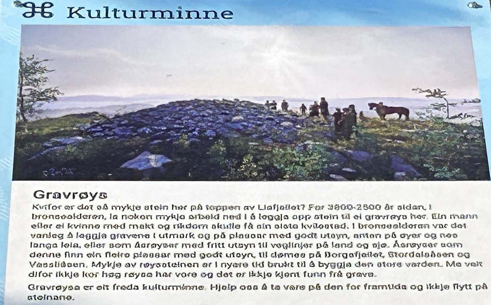 Infoskilt på toppen