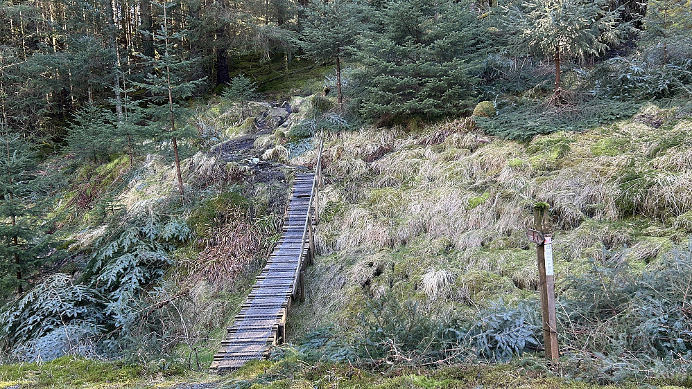 Sti mot Solbakkafjellet passerer nær Smørkisfjellet