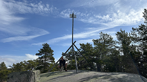 Jon Helge og Zimba på toppen