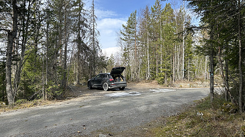 Parkeringslomme ved stistart